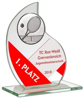 Trophy in Farbkombination rot/weiß