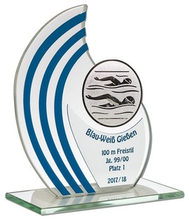 Trophy in Farbkombination blau/weiß